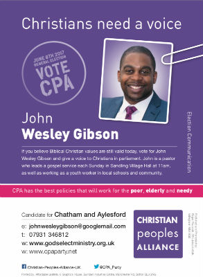 Parliamentary Candidate for Chatham and Aylesford